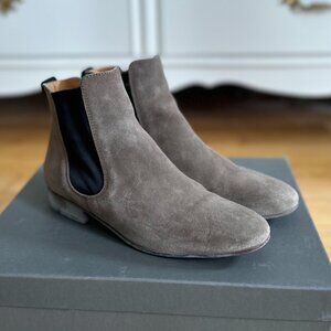 Taupe Suede Chelsea Boots | Size 37